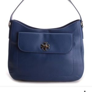 Tory Burch Blue leather Mercer Hobo Bag